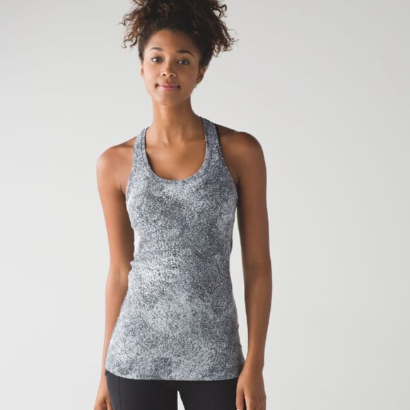 Lululemon Cool Racerback II Tank Top Womens 6* Gray Athletic Yoga Active Perform - Picture 1 of 12